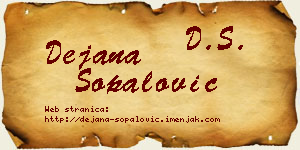 Dejana Šopalović vizit kartica